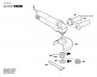 Bosch 0 601 804 503 Gws 14-125C Angle Grinder 230 V / Eu Spare Parts